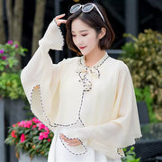 Women's Driving Sleeves Summer Chiffon Cape and Shawl