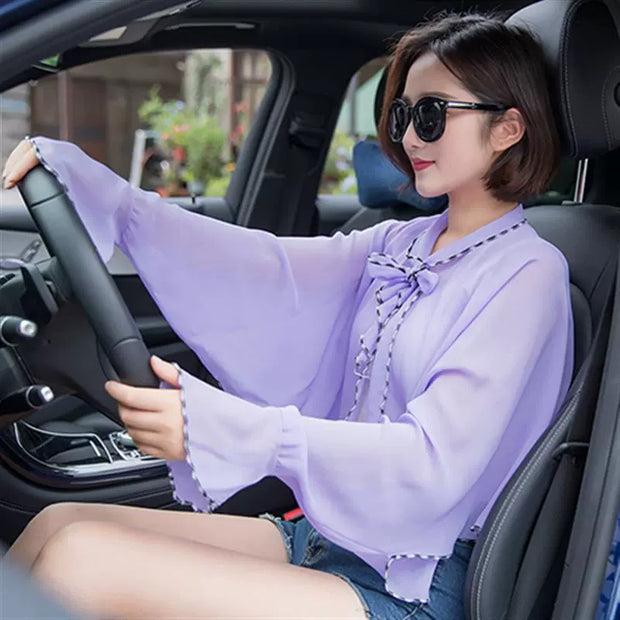 Women's Driving Sleeves Summer Chiffon Cape and Shawl