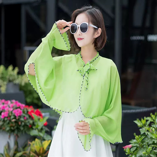 Women's Driving Sleeves Summer Chiffon Cape and Shawl