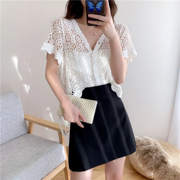 Sunscreen Clothing Women Cardigan Summer Thin Small Fresh Korean Version Air Conditioner Jacket Shawl Coat Short