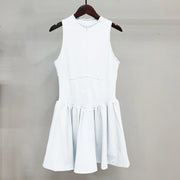 Sexy Tennis Clothes Sports Dress for Women Stand-up Buit-in Short Golf Badminton Casual Frock Fitness Suit One-Pieces Dress