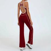 Women Jumpsuits Flare Pants Yoga Sets Workout Clothing Bodysuit with Pad Activewear