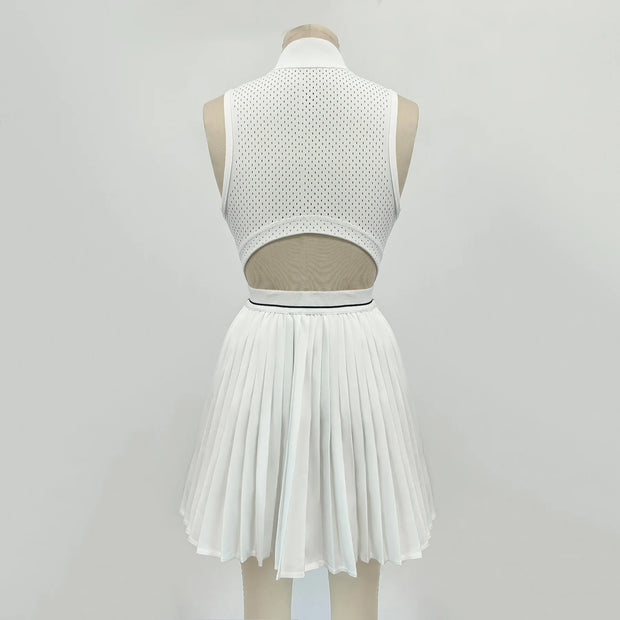 Golf Tennis Dress Sports Set Yoga for Women Workout Pickleball Clothing Badminton Skorts Activewear hollow out sport dresses