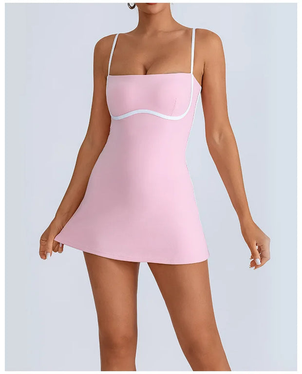 Pad Women Sports Dress for Tennis With Shorts Golf Clothing Yoga Set Workout Skirts Pickleball Badminton Skorts Activewear