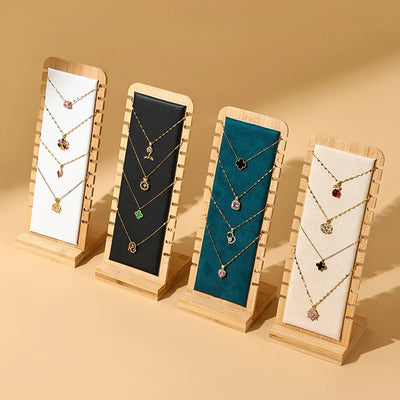 Bamboo and Wood Necklace Display Rack