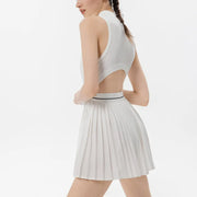 Golf Tennis Dress Sports Set Yoga for Women Workout Pickleball Clothing Badminton Skorts Activewear hollow out sport dresses
