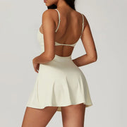 Cloud Hide Safe Sports Dress Golf Tennis Gym Yoga Dresses Women Girl Running Workout Long Skirts Fitness Outdoor One Piece Dress