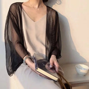 Summer Matching Cardigan Small Jacket Women Chiffon Shawl Short Section Small Shawl Sunscreen Clothing Female Thin Section Top