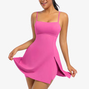 Cloud Hide Safe Sports Dress Golf Tennis Gym Yoga Dresses Women Girl Running Workout Long Skirts Fitness Outdoor One Piece Dress