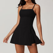 Cloud Hide Safe Sports Dress Golf Tennis Gym Yoga Dresses Women Girl Running Workout Long Skirts Fitness Outdoor One Piece Dress