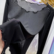 Ice Silk Mesh Bottom Blouse for Women Summer Wear Sunscreen Long-sleeved T-shirt Foreign Aura Edge Sexy Tulle Perspective