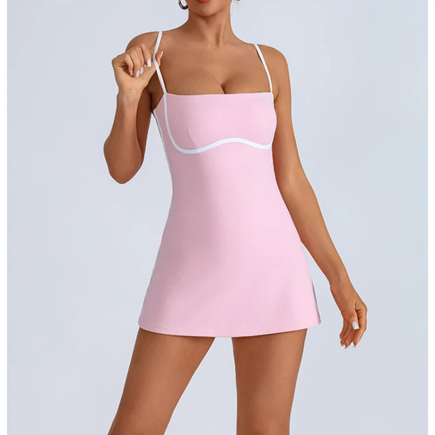 Pad Women Sports Dress for Tennis With Shorts Golf Clothing Yoga Set Workout Skirts Pickleball Badminton Skorts Activewear