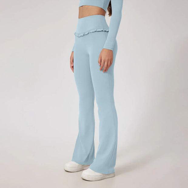 Women Shirts Long Sleeve for Yoga Crop Top Square Neck Workout Clothing with Chest Pads Fitness T Shirts Sportswear