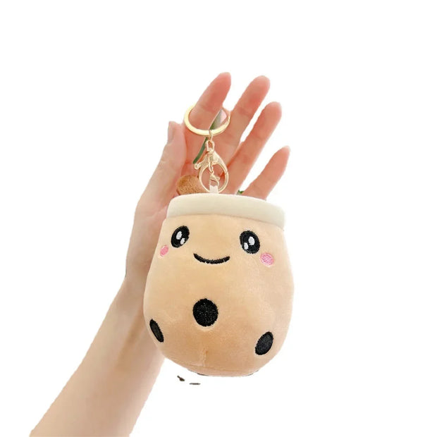키링 Kawaii Keychain Plush Keychains Toy Bubble Tea Stuffed Animals Cute Food Milk Tea Soft Toys Room Decor Pillow Gifts Peluche