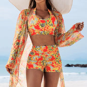 New Print 2025 Swimsuits Tankini Sets Female Swimwear Push Up For Beach Wear Three-Piece Bathing Suit Pool Women's Swimming Suit