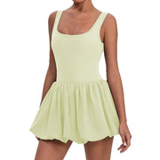 Women Tennis Skirts Golf Dress with Shorts Yoga Jumpsuits Pockets Badminton Clothing with Skort