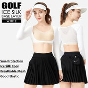 Pgm Summer Golf Lady Sunscreen Shirts Long-sleeved Cooling Golf Shawl Women Sports Ice Silk Crop Top Anti-UV Arm Sleeve Cardigan