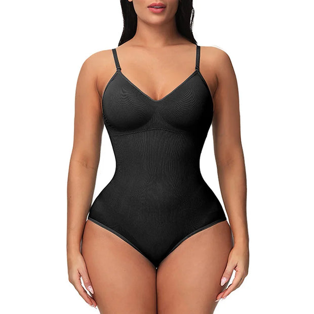 Seamless Shapewear Bodysuit For Women Tummy Control Butt Lifter Body Shaper Invisible Under Dress Slimming Strap Thong Underwear