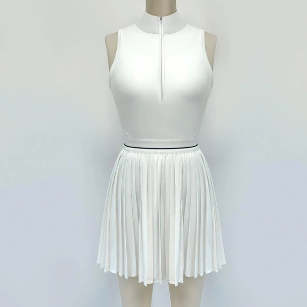 Golf Tennis Dress Sports Set Yoga for Women Workout Pickleball Clothing Badminton Skorts Activewear hollow out sport dresses